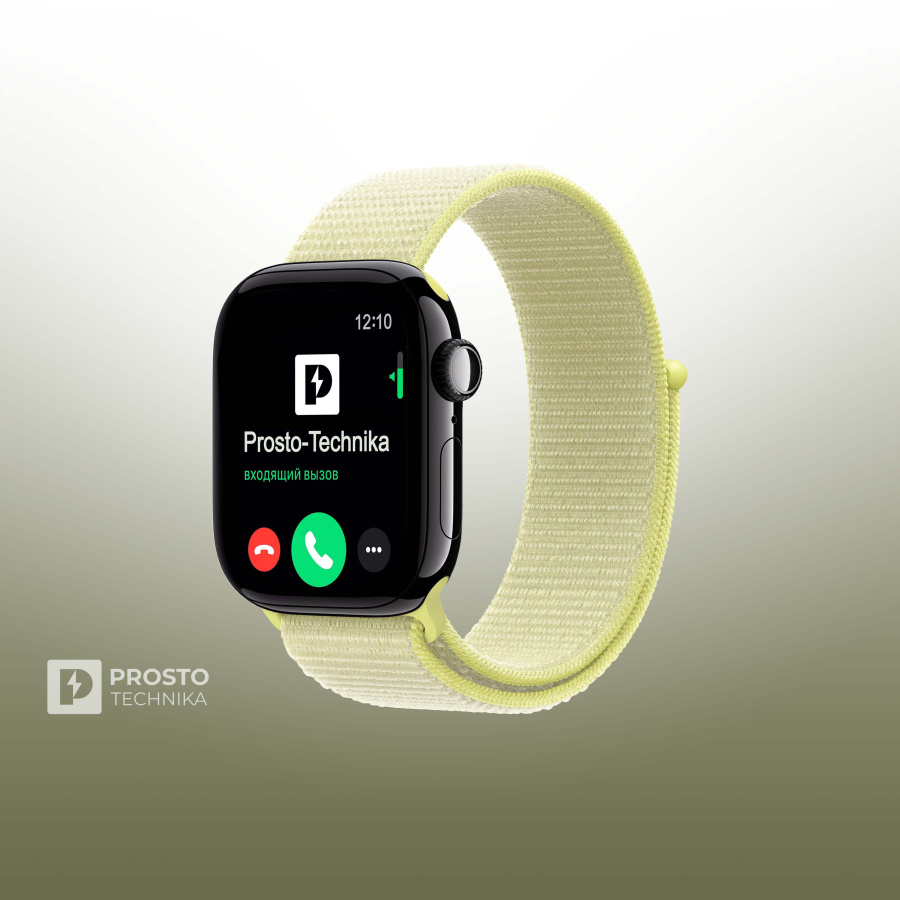 Apple Watch S11 46mm Jet Black Sport Loop Neon Yellow